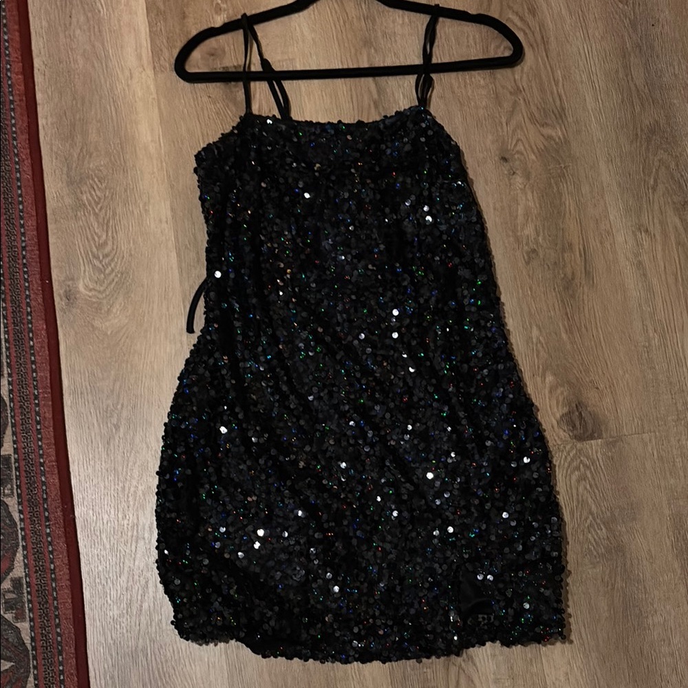 Wild Fable L Sequin Black Dress